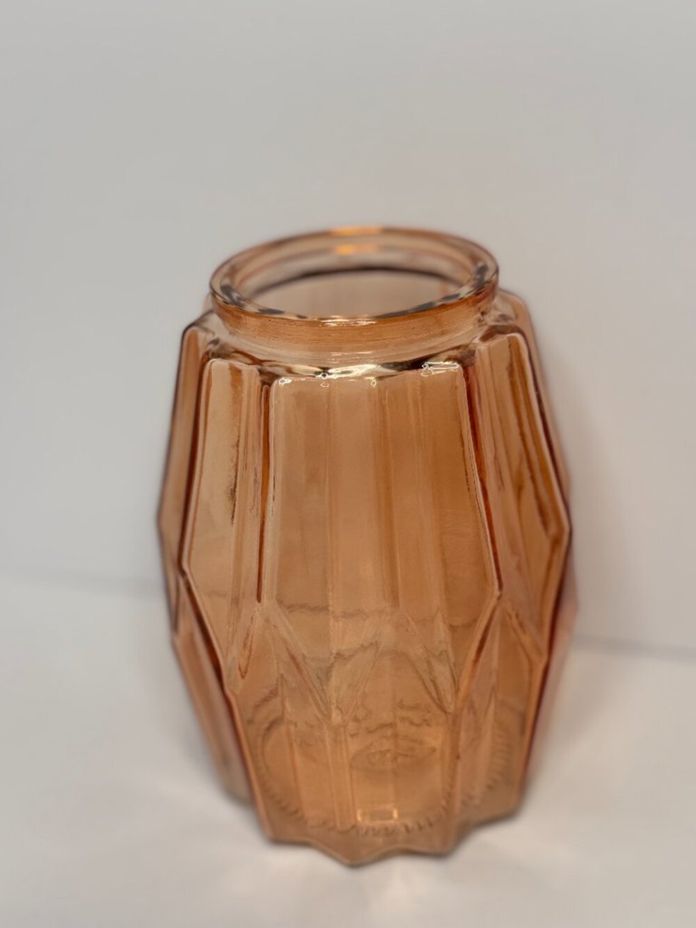 Vintage DPS Diamond Medium Amber Glass Vase MCM Art Deco - Picture 2 of 4